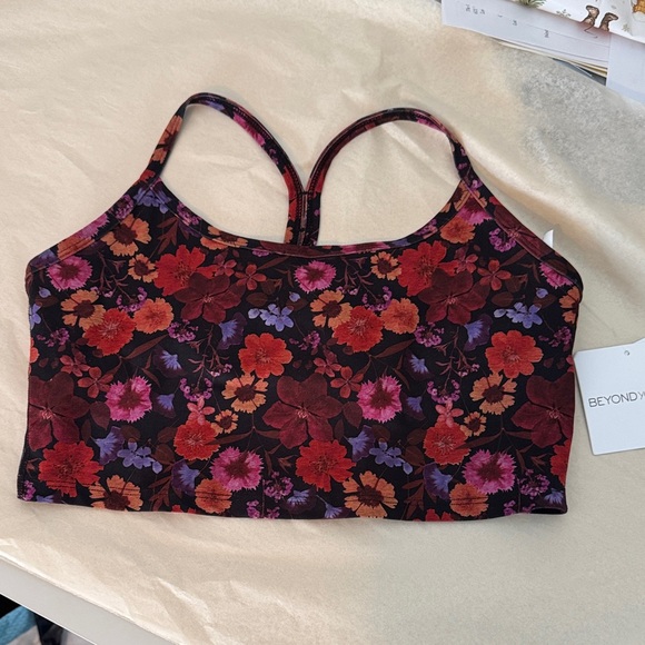 Beyond Yoga Other - Beyond Yoga Women's Bralette - Red and Purple Floral